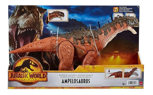 Imagen 1 de 2 de Jurassic World Juguete Mattel Ampelosaurus Acción Masiva