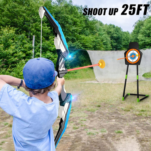 Bow And Arrow For Kids 4-6 8-12, Kids Archery Set With Light
