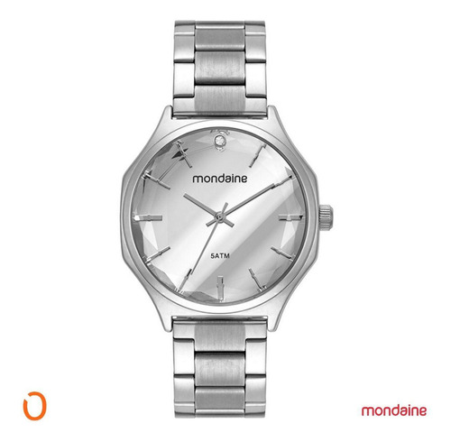 Relógio Mondaine Feminino 32583l0mvne2 Aço F Cinza Lap 38mm