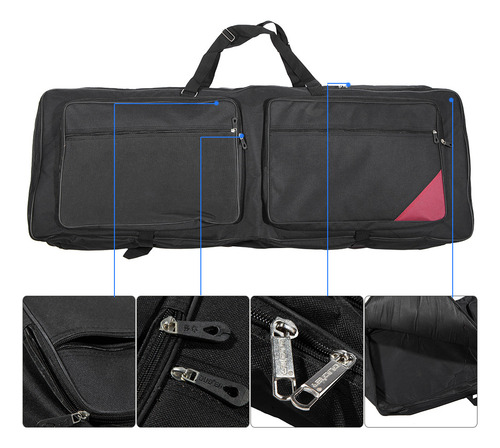 Funda Para Piano Eléctrico De 73/76 Teclas, Tela 600d, Acolc