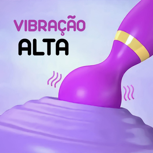 Massageador Ín-timo Varinha Cabeça Flexível 360° 8 Modos Violeta