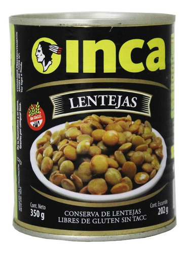 Inca Lentejas Lata X 350 Gramos X 3 Unidades