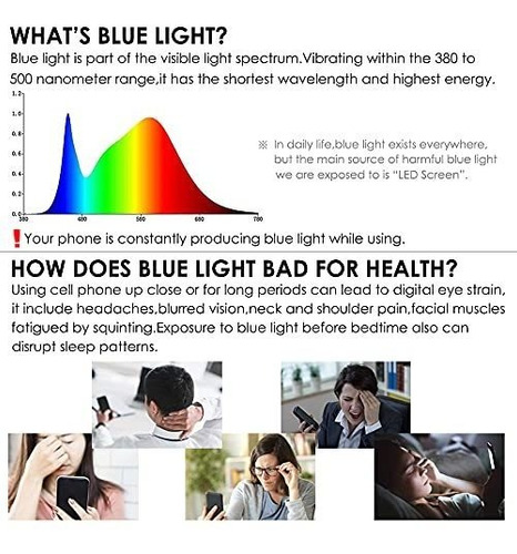 Imagen 3 de 8 de Paquete De 2 Protectores De Pantalla Anti-luz Azul Oneplus 7
