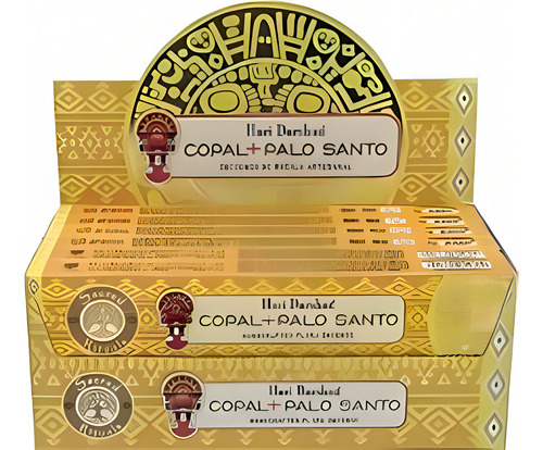 Incienso Hari Darshan, 15 Grs 15 Sticks, Rituales Sagrados Fragancia Copal + Palo Santo
