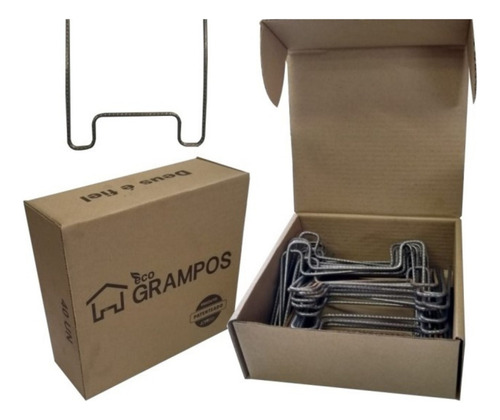 Eco Grampos Kit 3 Cx (120un)-caixaria Viga Baldrame Fundação Tamanho 14 Cm X 2,5 Cm