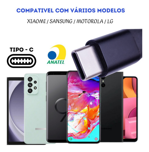 Carregador Para Motorola Turbo 25w Tipo C Edge 40 Edge 50