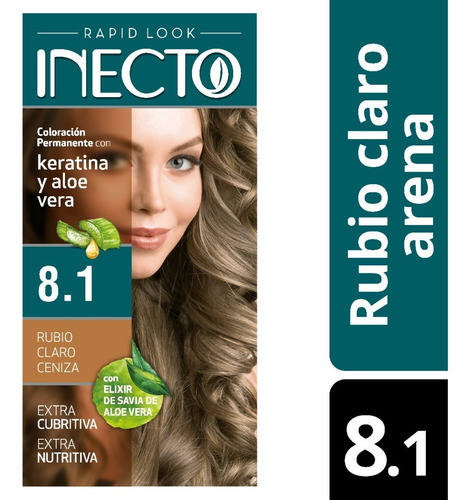 Kit De Tintura Inecto Rubio Claro Arena Nº 8,1