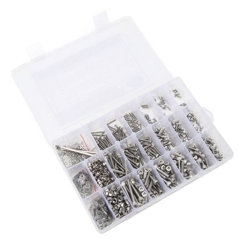Kit De Tornillos Con Cabeza Hexagonal, Botón De Acero Inoxid