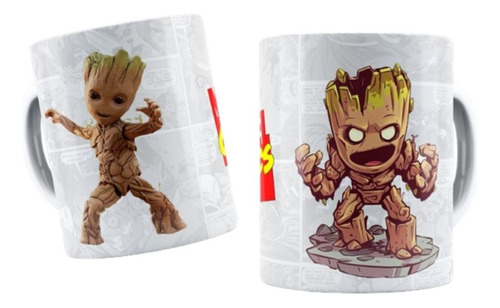 Mug Vengadores Groot Taza Ceramica 11 Onz