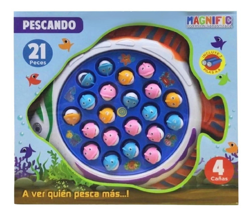 Juego De Mesa Pescando Grande Con 21 Peces Cuota