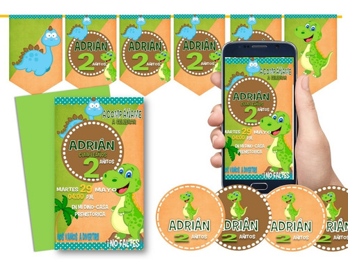Imagen 1 de 1 de Kit Imprimible Dinosaurios