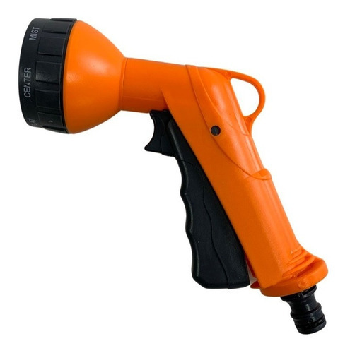 Kit Para Manguera: Pistola Plástica Ajustable 9 Posiciones Color Naranja
