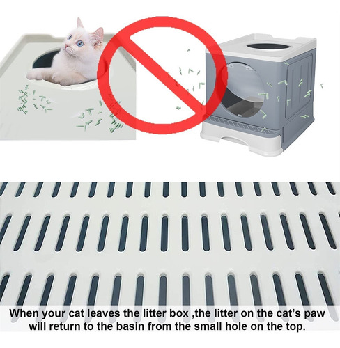 Caja De Arena Para Gatos Chicos Plegable Con Tapa,caja Arena