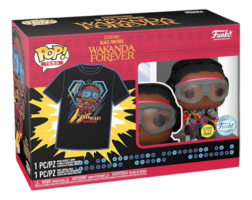 Funko Pop & Tee: Black Panther - Playera XL y Ironheart Mk1