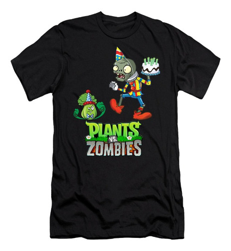 Polera Unisex Plantas Vs Zombies Game Cumpleaños Estampado