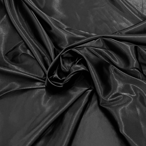 Tela Saten Con Lycra Elastizado Spandex Premium Por X Metro Negro