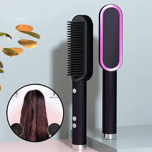 Escova 3 Em 1 Secadora Elétrica Alisa Cabelo Rápido 110/220v