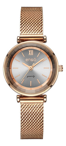 Reloj Enso Casual Oro Rosa Ew9431l1 Para Mujer