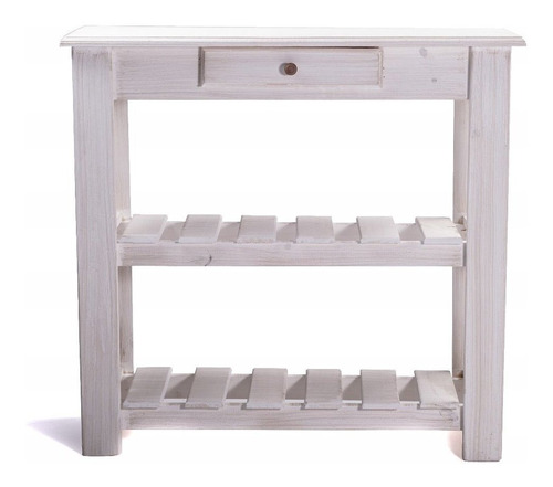 Mueble De Arrime Patinado En Blanco