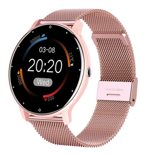 Smartwatch Lige BW0223 1.28" caixa 45mm  pink, pulseira  pink mesh