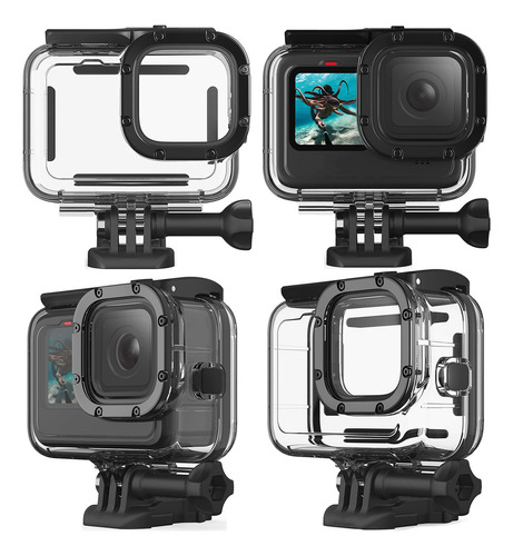Domokala-funda Impermeable Para Gopro Hero 9/10/11/12 Carcasa Protectora Y De Buceo ,carcasas Para Cámaras De Acción Subacuáticas, Resistente Al Agua Hasta 60 M Con Tapón Y Tornillo Extraíble Quick Pu