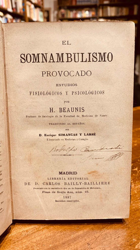 El Somnambulismo Provocado, H. Beaunis (Usado)