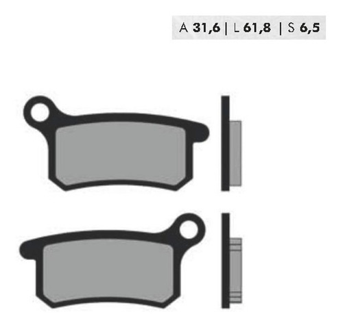 Imagen 3 de 5 de Pastilla Freno Ft 4160 Fa357 Brenta Ktm Sx 65/85