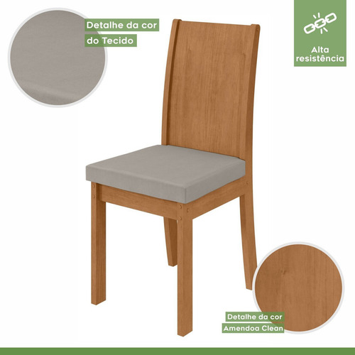 Conjunto Mesa 100cm Celebrare Com Vidro E 4 Cadeiras Cd