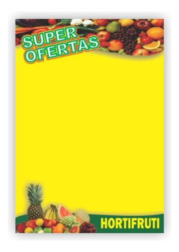 Cartaz Hortifruti 32x22cm-  Pct 1000und.