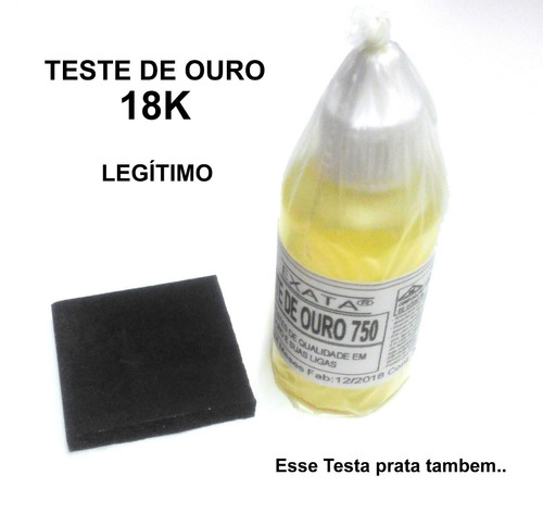 Kit Teste Ouro Prata - Pedra De Toque + Ácido 18k Com 30 Ml