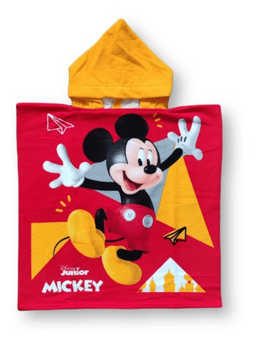 Toalla Poncho Capucha Bebé Niños Disney Mickey Mouse 