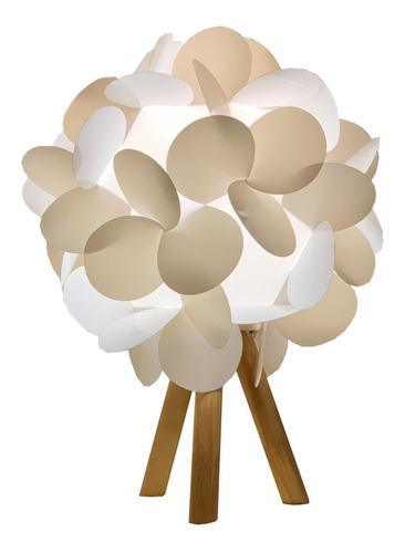 Lámpara De Diseño Portátil De Pie Mini Trípode Pantalla Flor
