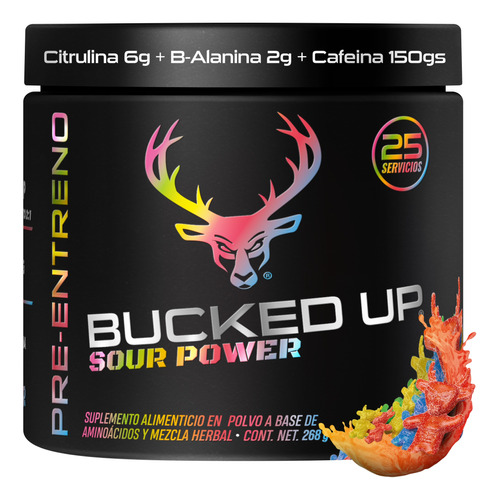 Bucked Up Pre Entreno | Beta Alanina + Citrulina + Cafeina 