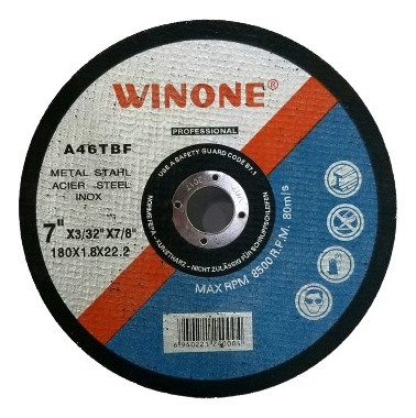 Disco De Corte Metal A 46tbf (7'x3/32x7/8). Winone