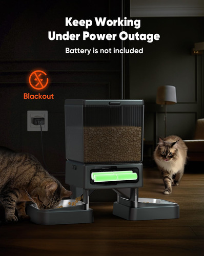 Oneisall Comedero Automático Para Gatos Para 2 Gatos, 20 De