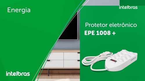Imagem 5 de 5 de Filtro Linha Protetor Eletrônico Intelbras 8 Tomada Epe1008+