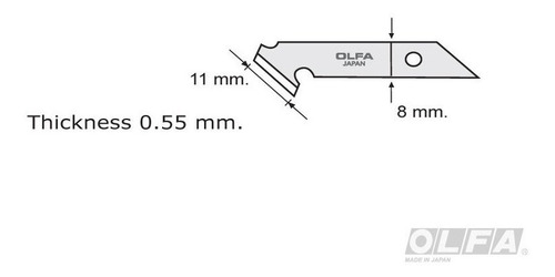 Cutter especializado Olfa PB-450 color azul acero - Pack de 5 unidades