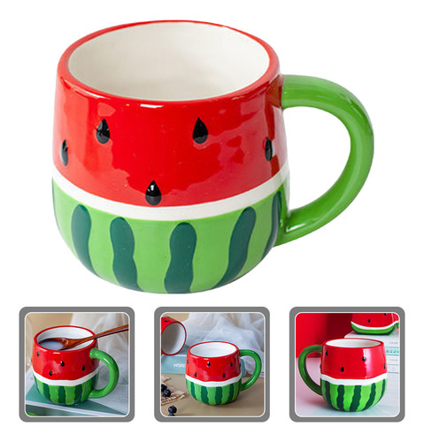 Taza De Café De Cerámica Con Forma De Sandía Con Dibujos Ani