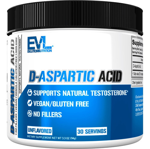 Ácido D-aspártico 94 Gr En Polvo Evlution Nutrition Sin