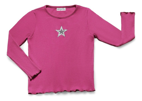 Coqueta Blusa Textil Para Niña Con Estrella Pequeña 4-12