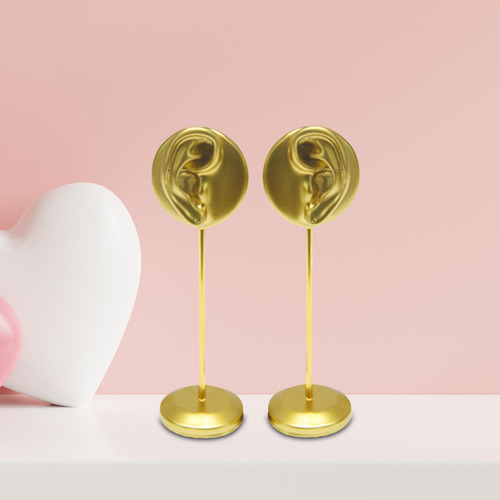 2 Uds Soporte De Resina Con Forma De Oreja Modelo De Dorado