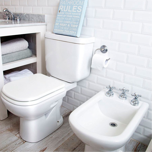 Imagen 4 de 10 de Combo Baño Sanitarios Loza Griferia Ibiza Lever Metal Cromo