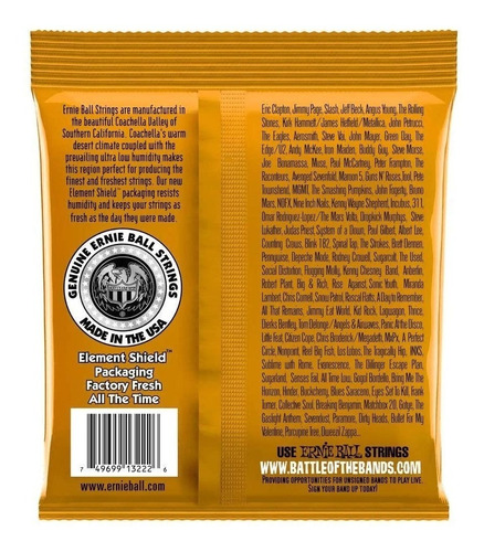 Imagem 2 de 4 de Kit 03 Encordoamento Ernie Ball 3222 Hybrid Slinky