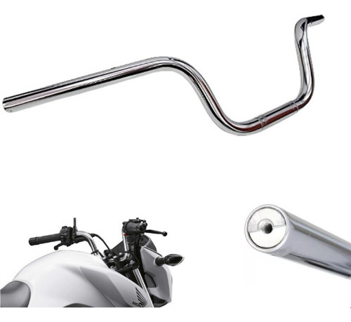 Guidão Para Twister Cbx 250 C/peso Rosca Honda 2001 A 2008