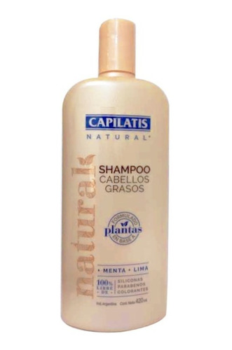 Shampoo Cabellos Grasos Menta Lima Capilatis Natural 420 Ml