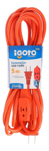 Extension Uso Rudo Naranja Exterior 16awg 5m Igoto