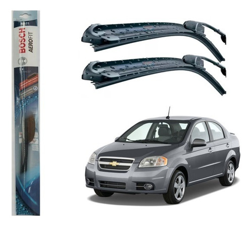 Juego De Plumillas Bosch Aerofit Chevrolet Aveo Desde 2003