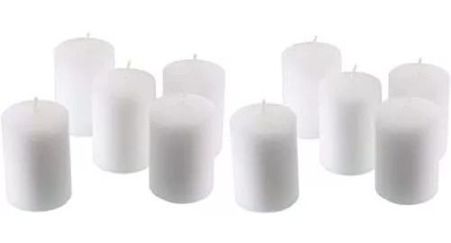 6 Velas Blancas 5 Cm Alto  X 3,5 Cm Diámetro Linio