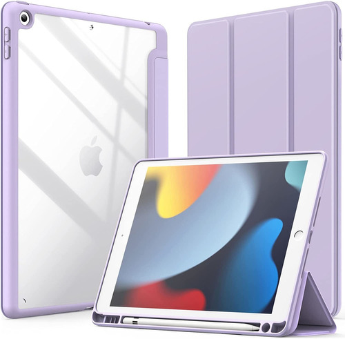 Funda Para iPad 7/8/9 - Transparente/violeta