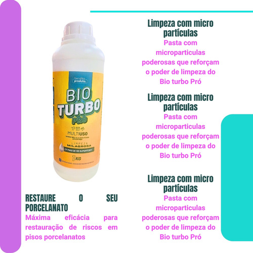 Bio Turbo Pro Restaurador Porcelanato Removedor Risco Mancha